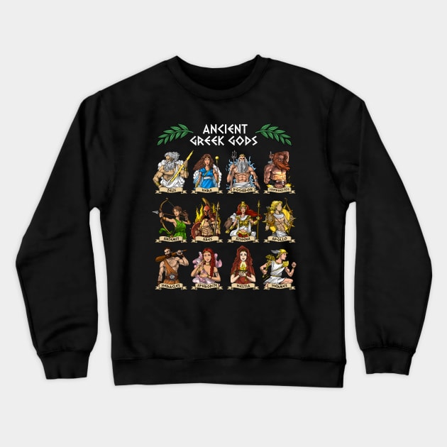 Ancient Greek Gods Crewneck Sweatshirt by underheaven